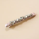 Straight Hair Clip Pink Silver