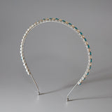 Silver Blue Studs Headband