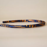 Tight Headband Orange Navy Blue