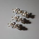 Silver Flower 3pcs Clip