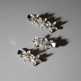 Silver Flower 3pcs Clip