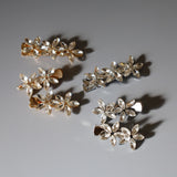 Silver Flower 3pcs Clip