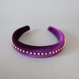 Purple Velour Studs OG Headband