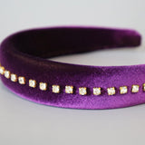 Purple Velour Studs OG Headband