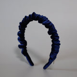 Navy Velour Gather Headband