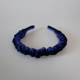 Navy Velour Gather Headband