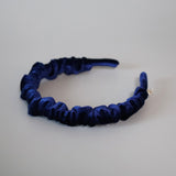 Navy Velour Gather Headband