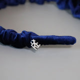 Navy Velour Gather Headband