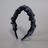 Grey Velour Gather Headband