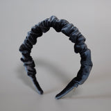 Grey Velour Gather Headband