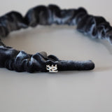 Grey Velour Gather Headband