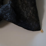 Black Jacquard Shuriken Scrunchie