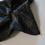 Black Jacquard Shuriken Scrunchie