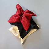 Red Jacquard Shuriken Scrunchie