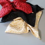 Red Jacquard Shuriken Scrunchie