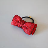 Red Ribbon Jacquard Hair Pony