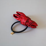 Red Ribbon Jacquard Hair Pony