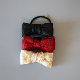 Red Ribbon Jacquard Hair Pony