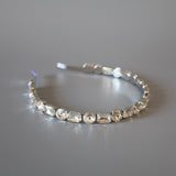 Silver Clear Studs Headband