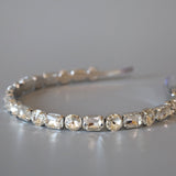 Silver Clear Studs Headband