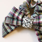 Mix Check Studs Scrunchie