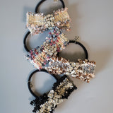 Brown Tweed Ribbon Hair Pony