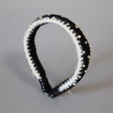 Black White Mohair Headband