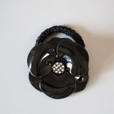 Black Flower Hair Pony