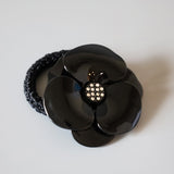 Black Flower Hair Pony