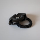 Black Flower Hair Pony
