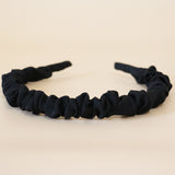 Gather Headband Silk Black