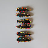 Black Rainbow Piping Hair Pin