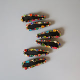 Black Rainbow Piping Hair Pin