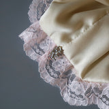 White Pink Satin Scrunchie