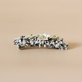 White Tweed Mini Clip 3 Flower