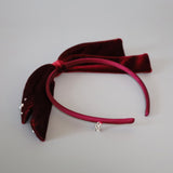 Velour Big Ribbon Tight Headband
