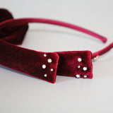 Velour Big Ribbon Tight Headband