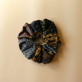 Patchwork Scrunchie Black