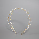 Gold Pearl Line Headband