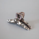 Grey Silver Bijou Hair Clip