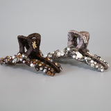 Grey Silver Bijou Hair Clip