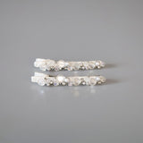 White Bijou Hair Clip (2pcs)