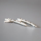 White Bijou Hair Clip (2pcs)