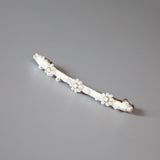 White Mix Flower Bijou Barrette