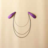 Hair Pin Purple Chain