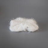 White Shaggy Scrunchie