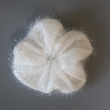 White Shaggy Scrunchie