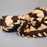Brown Border Scrunchie