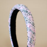 Slender Headband Pink Tweed No Studs