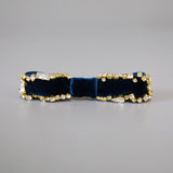 Velvet Navy Barrette